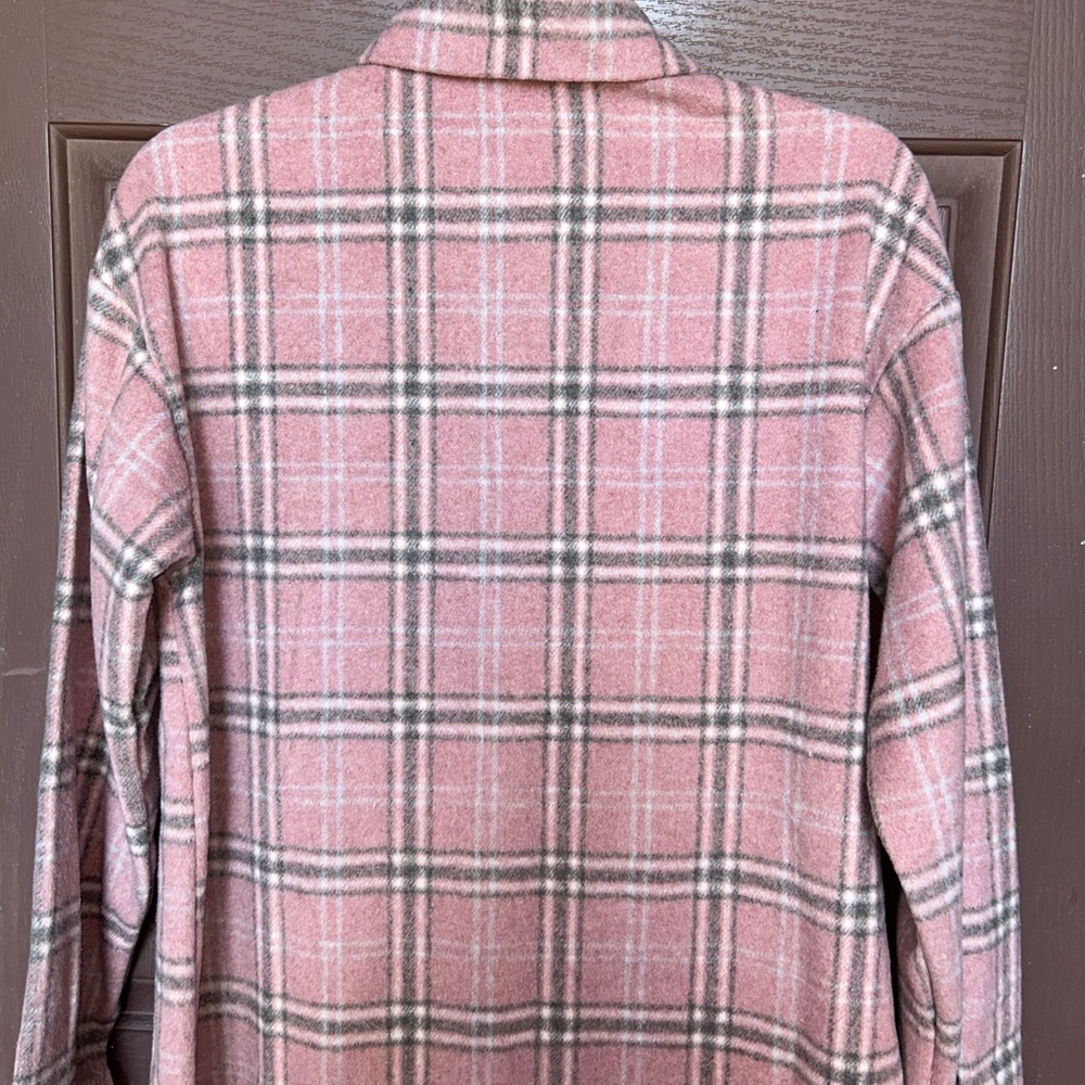 Chic Pink Plaid Utility Jacket - Picture 6 of 12